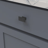 Bungalow Collection Knob 1-3/4'' x 15/16'' Matte Black Finish P2151-MB