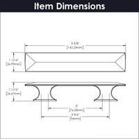Bungalow Collection Pull 3'' & 3-3/4'' cc Satin Nickel Finish P2153-SN