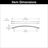 American Diner Collection Pull 7-9/16'' cc Matte Black Finish P2157-MB