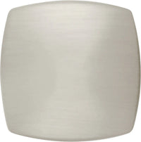 Euro-Contemporary Collection Knob 1-1/2'' Square Satin Nickel Finish P2163-SN