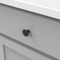 Craftsman Collection Knob 1-1/4'' Diameter Black Iron Finish P2170-BI