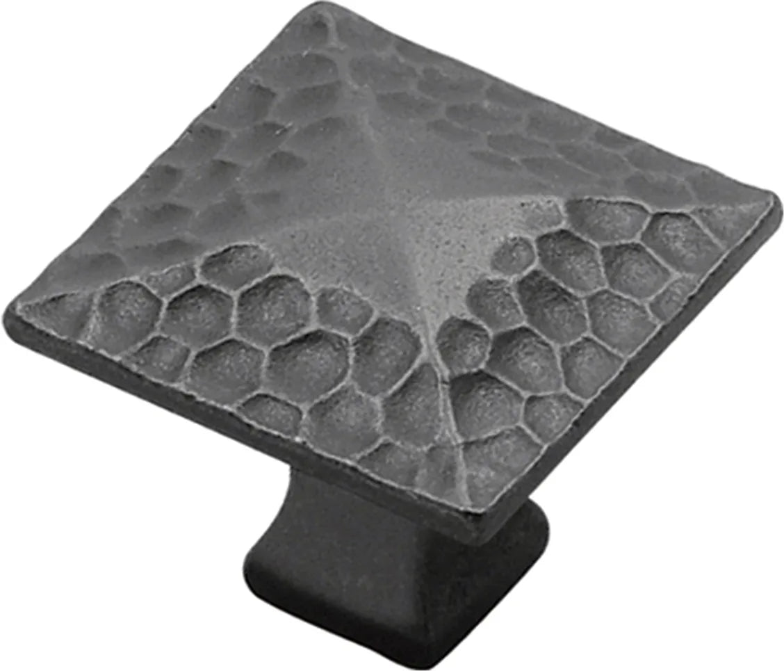 Craftsman Collection Knob 1-1/4'' Square Black Iron Finish P2172-BI