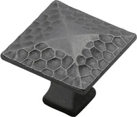 Craftsman Collection Knob 1-1/4'' Square Black Iron Finish P2172-BI