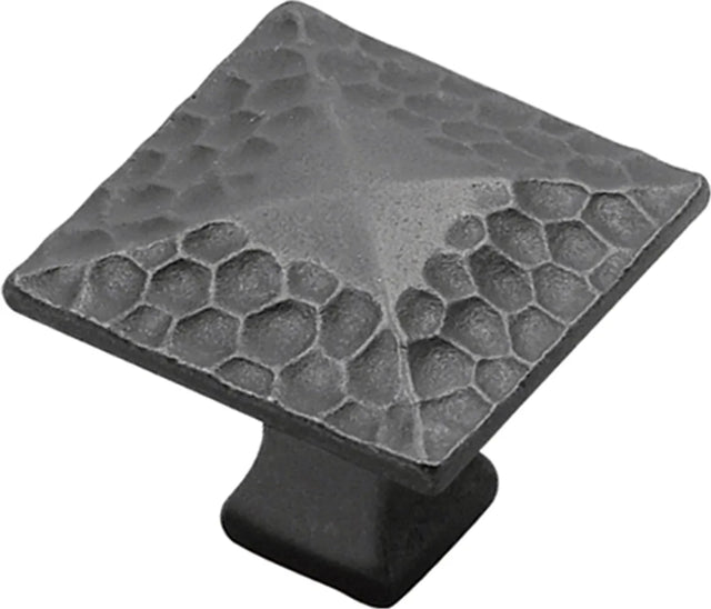 Craftsman Collection Knob 1-1/4'' Square Black Iron Finish P2172-BI
