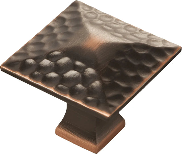 Craftsman Collection Knob 1-1/4'' Square Oil-Rubbed Bronze Highlighted Finish P2172-OBH