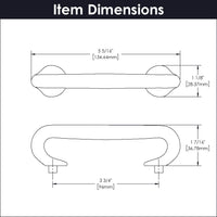 Craftsman Collection Pull 3-3/4'' cc Black Iron Finish P2173-BI