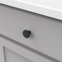 Carbonite Collection Knob 1-1/2'' Diameter Black Iron Finish P2182-BI