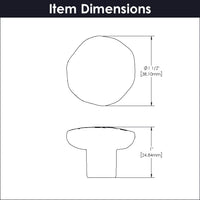 Carbonite Collection Knob 1-1/2'' Diameter Black Iron Finish P2182-BI