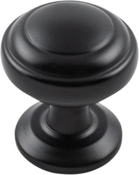 Zephyr Collection Knob 1'' Diameter Matte Black Finish P2286-MB