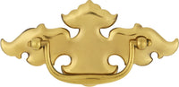 Manor House Collection Backplate Pull 3'' cc Lancaster Hand Polished Finish P252-LP
