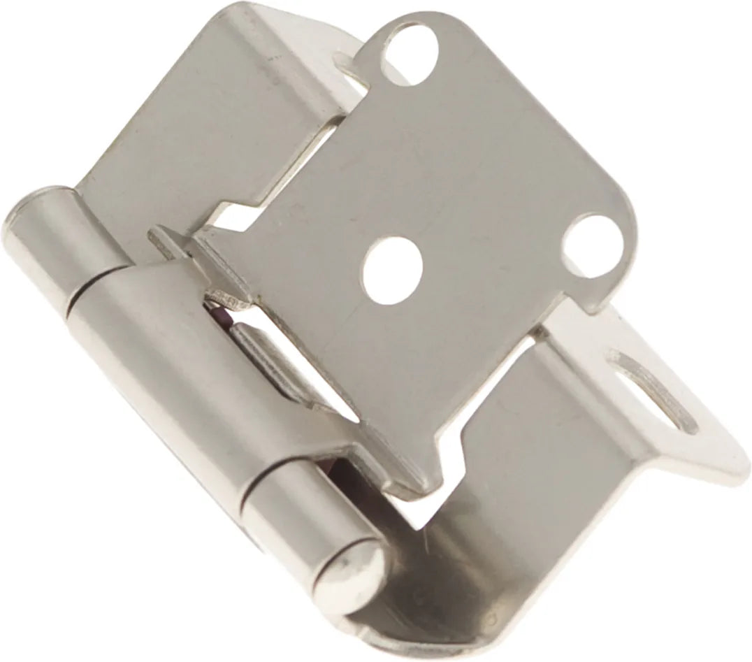 Hinge Semi-Concealed 1/2'' Overlay Face Frame Part Wrap Self-Close Satin Nickel Finish P2710F-SN