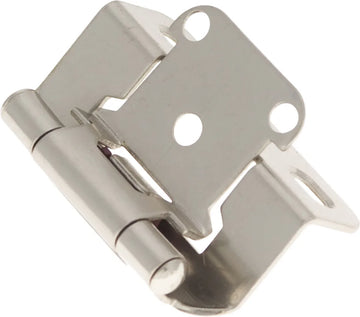 Hinge Semi-Concealed 1/2'' Overlay Face Frame Part Wrap Self-Close Satin Nickel Finish P2710F-SN