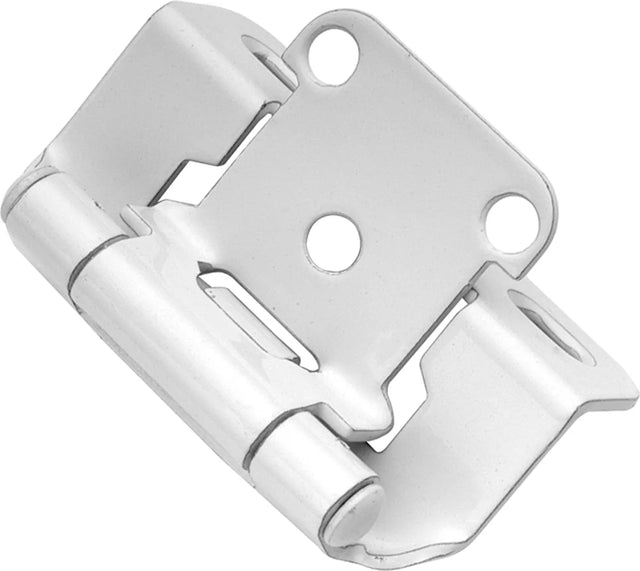 Hinge Semi-Concealed 1/2'' Overlay Face Frame Part Wrap Self-Close White Powder Coat Finish P2710F-W2