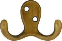 Hooks Collection Utility Hook Double 3/8'' cc Antique Brass Finish P27115-AB