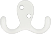 Hooks Collection Utility Hook Double 3/8'' cc White Finish P27115-W