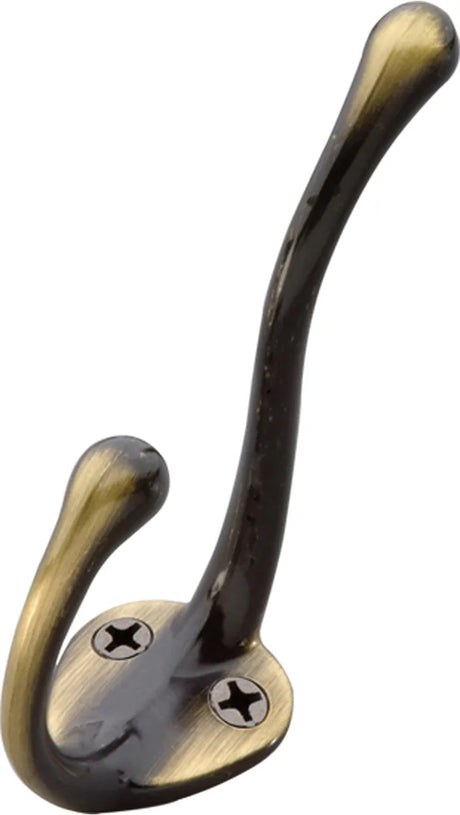 Universal Collection Coat Hook Double 5/8'' cc Antique Brass Finish P27120-AB