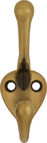 Universal Collection Coat Hook Double 5/8'' cc Antique Brass Finish P27120-AB