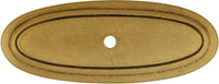 Manor House Collection Backplate Knob 3'' X 1-1/8'' Oval Lancaster Hand Polished Finish P277-LP