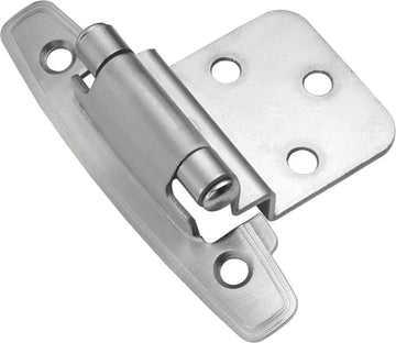 Hinge 3/8'' Inset Surface Face Frame Self-Close Satin Silver Cloud Finish P295-SC