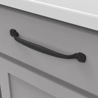Refined Rustic Collection Pull 7-9/16'' cc Black Iron Finish P2996-BI