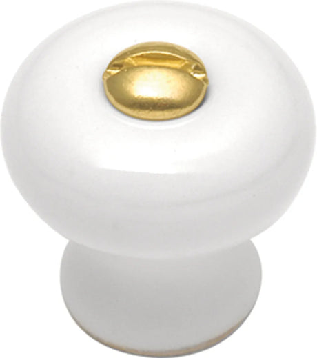 Tranquility Collection Knob 7/8'' Diameter White Finish P3-W