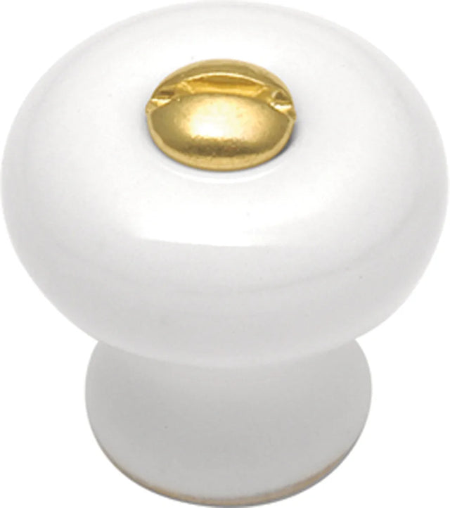 Tranquility Collection Knob 7/8'' Diameter White Finish P3-W