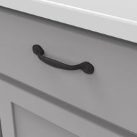 Refined Rustic Collection Pull 3-3/4'' cc Black Iron Finish P3000-BI
