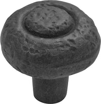Refined Rustic Collection Knob 1-1/4'' Diameter Black Iron Finish P3002-BI