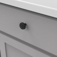 Refined Rustic Collection Knob 1-1/4'' Diameter Black Iron Finish P3002-BI