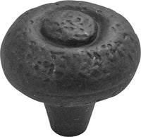 Refined Rustic Collection Knob 1-1/2'' Diameter Black Iron Finish P3003-BI