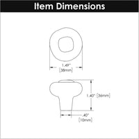 Refined Rustic Collection Knob 1-1/2'' Diameter Black Iron Finish P3003-BI