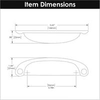 Refined Rustic Collection Cup Pull 3'' & 3-3/4'' cc Black Iron Finish P3004-BI