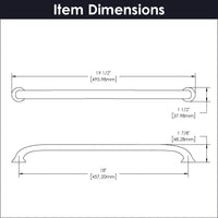 Zephyr Collection Appliance Pull 18'' cc Stainless Steel Finish P3008-SS