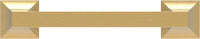Studio Collection Pull 5-1/16'' cc Brushed Golden Brass Finish P3012-BGB