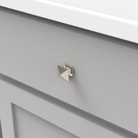 Studio Collection Knob 1'' Square Polished Nickel Finish P3014-14