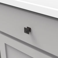 Studio Collection Knob 1'' Square Oil-Rubbed Bronze Highlighted Finish P3014-OBH