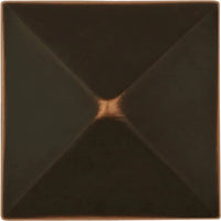 Studio Collection Knob 1'' Square Oil-Rubbed Bronze Highlighted Finish P3014-OBH
