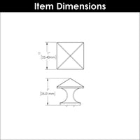 Studio Collection Knob 1'' Square Oil-Rubbed Bronze Highlighted Finish P3014-OBH