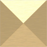 Studio Collection Knob 1-1/4'' Square Brushed Golden Brass Finish P3015-BGB