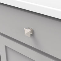 Studio Collection Knob 1-1/4'' Square Stainless Steel Finish P3015-SS