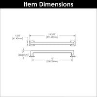 Studio Collection Appliance Pull 13'' cc Oil-Rubbed Bronze Highlighted Finish P3016-OBH