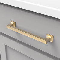 Studio Collection Pull 7-9/16'' cc Brushed Golden Brass Finish P3019-BGB