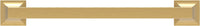 Studio Collection Pull 7-9/16'' cc Brushed Golden Brass Finish P3019-BGB
