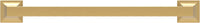 Studio Collection Pull 8-13/16'' cc Brushed Golden Brass Finish P3026-BGB