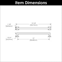Studio Collection Pull 12'' cc Oil-Rubbed Bronze Highlighted Finish P3027-OBH