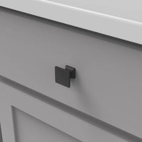 Studio Collection Knob 1-1/4'' Square Matte Black Finish P3028-MB