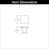 Studio Collection Knob 1-1/4'' Square Satin Nickel Finish P3028-SN