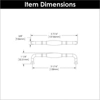 Williamsburg Collection Pull 5-1/16'' cc Satin Nickel Finish P3052-15