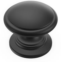 Williamsburg Collection Knob 1-1/4'' Diameter Matte Black Finish P3053-MB