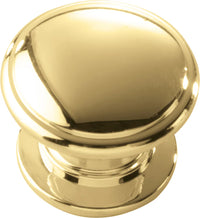 Williamsburg Collection Knob 1-1/4'' Diameter Polished Brass Finish P3053-PB